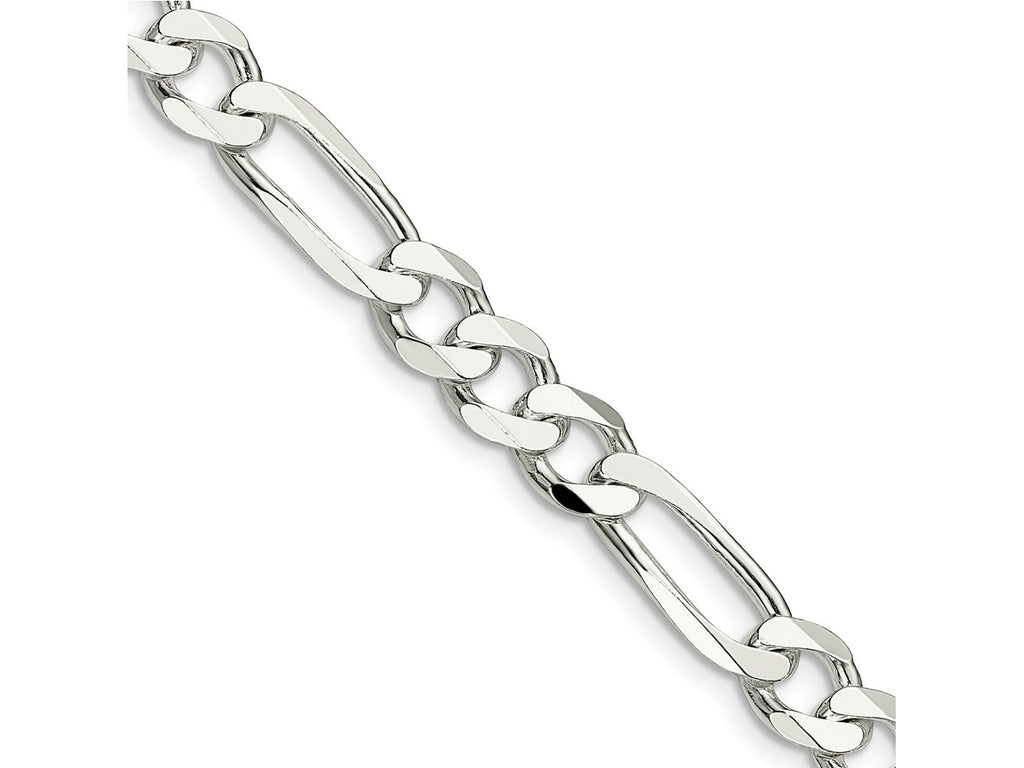 FJC Finejewelers 925 Sterling Silver Figaro Bracelet Chain 9 Inches x 7.5 mm
