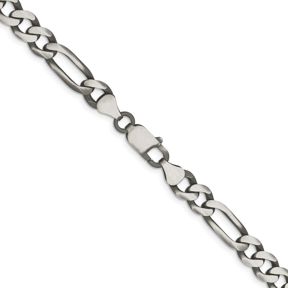 FJC Finejewelers 925 Sterling Silver Antiqued Figaro Chain 20 Inches x 7.5 mm