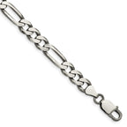 FJC Finejewelers 925 Sterling Silver Antiqued Figaro Bracelet Chain 8 Inches x 7.5 mm