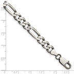 FJC Finejewelers 925 Sterling Silver Antiqued Figaro Bracelet Chain 8 Inches x 7.5 mm