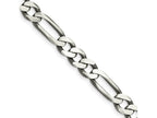 FJC Finejewelers 925 Sterling Silver Antiqued Figaro Bracelet Chain 9 Inches x 7.5 mm