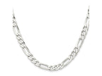 FJC Finejewelers 925 Sterling Silver Rhodium Plated Figaro Chain 24 Inches x 7.5 mm