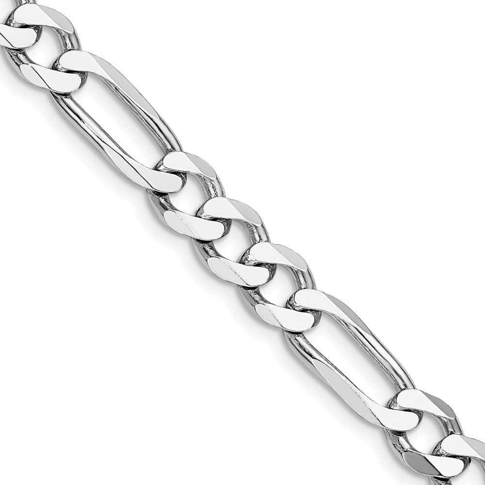 FJC Finejewelers 925 Sterling Silver Rhodium Plated Figaro Bracelet Chain 9 Inches x 7.5 mm
