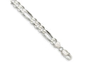 FJC Finejewelers 925 Sterling Silver Figaro Bracelet Chain 7 Inches x 8 mm