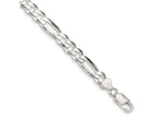 FJC Finejewelers 925 Sterling Silver Figaro Bracelet Chain 7 Inches x 8 mm