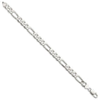 FJC Finejewelers 925 Sterling Silver Figaro Bracelet Chain 8 Inches x 8 mm