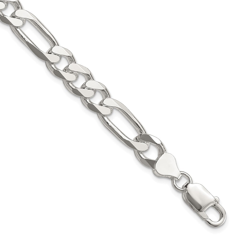 FJC Finejewelers 925 Sterling Silver Figaro Bracelet Chain 8 Inches x 8 mm