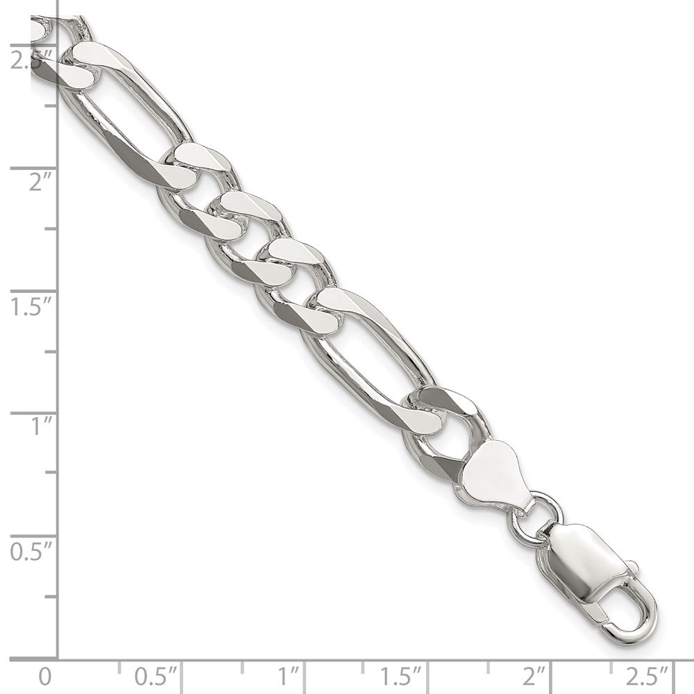 FJC Finejewelers 925 Sterling Silver Figaro Bracelet Chain 8 Inches x 8 mm