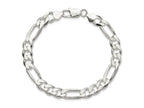 FJC Finejewelers 925 Sterling Silver Figaro Bracelet Chain 8 Inches x 8 mm