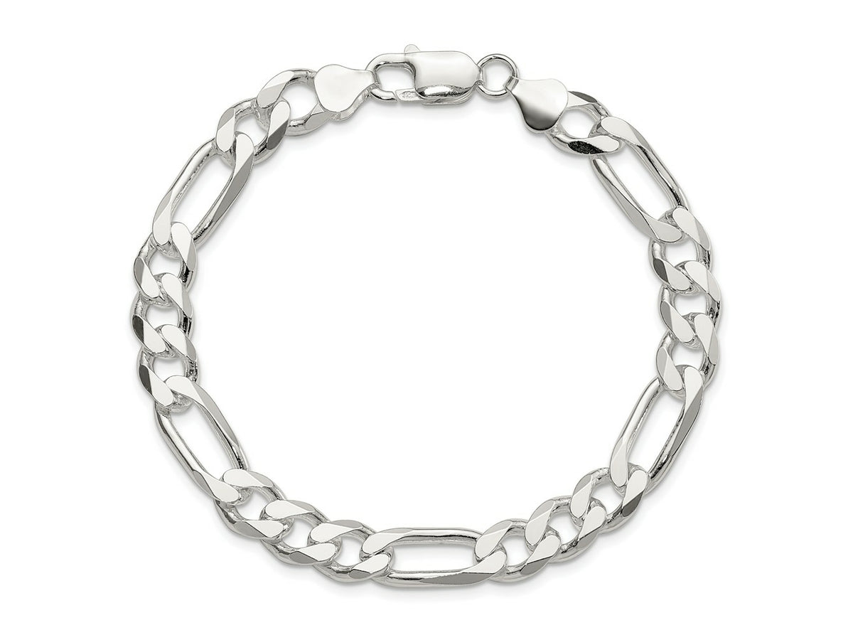 FJC Finejewelers 925 Sterling Silver Figaro Bracelet Chain 8 Inches x 8 mm