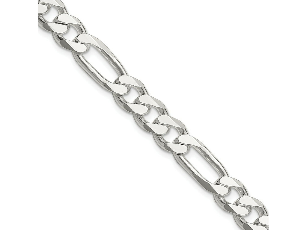 FJC Finejewelers 925 Sterling Silver Figaro Bracelet Chain 9 Inches x 8 mm