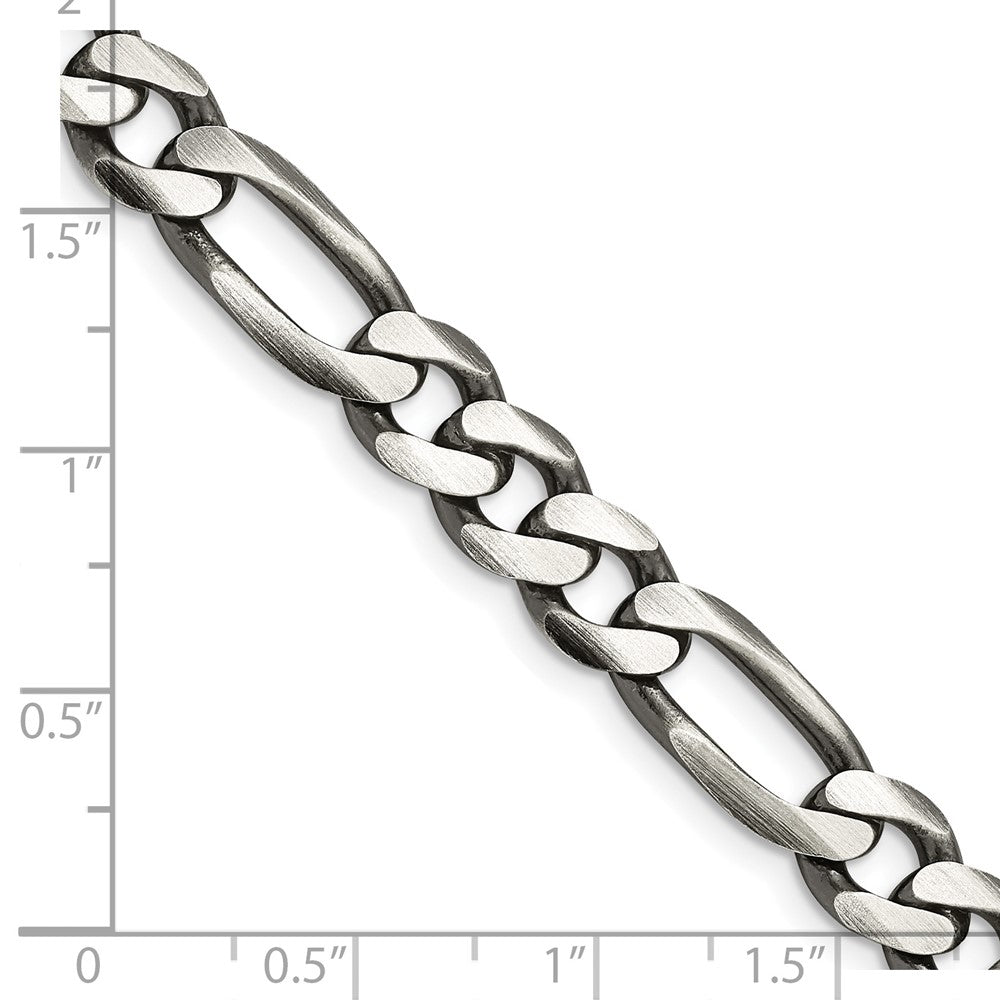 FJC Finejewelers 925 Sterling Silver Antiqued Figaro Chain 20 Inches x 7.75 mm