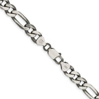 FJC Finejewelers 925 Sterling Silver Antiqued Figaro Chain 28 Inches x 7.75 mm