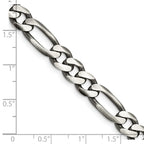 FJC Finejewelers 925 Sterling Silver Antiqued Figaro Chain 28 Inches x 7.75 mm