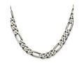 FJC Finejewelers 925 Sterling Silver Antiqued Figaro Chain 28 Inches x 7.75 mm
