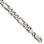 FJC Finejewelers 925 Sterling Silver Antiqued Figaro Bracelet Chain 8 Inches x 7.75 mm