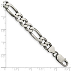 FJC Finejewelers 925 Sterling Silver Antiqued Figaro Bracelet Chain 8 Inches x 7.75 mm
