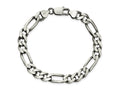 FJC Finejewelers 925 Sterling Silver Antiqued Figaro Bracelet Chain 8 Inches x 7.75 mm