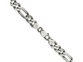 FJC Finejewelers 925 Sterling Silver Antiqued Figaro Bracelet Chain 9 Inches x 7.75 mm