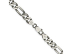 FJC Finejewelers 925 Sterling Silver Antiqued Figaro Bracelet Chain 9 Inches x 7.75 mm