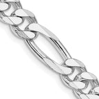FJC Finejewelers 925 Sterling Silver Rhodium Plated Figaro Chain 28 Inches x 7.75 mm