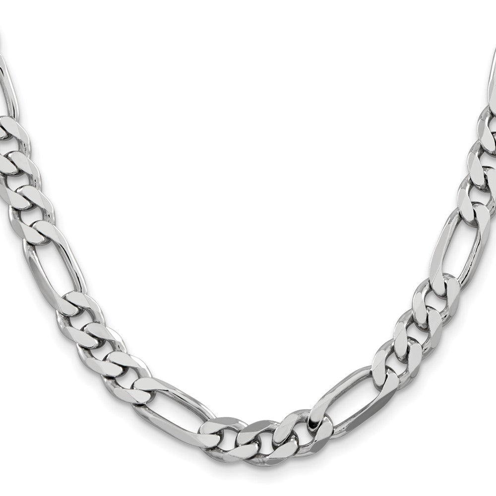 FJC Finejewelers 925 Sterling Silver Rhodium Plated Figaro Bracelet Chain 9 Inches x 7.75 mm