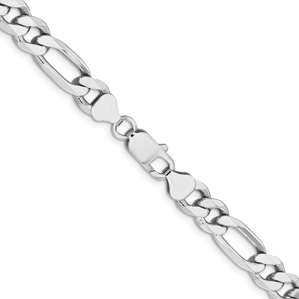 FJC Finejewelers 925 Sterling Silver Rhodium Plated Figaro Bracelet Chain 9 Inches x 7.75 mm