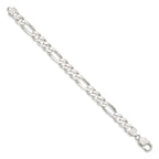 FJC Finejewelers 925 Sterling Silver Figaro Bracelet Chain 8 Inches x 9 mm