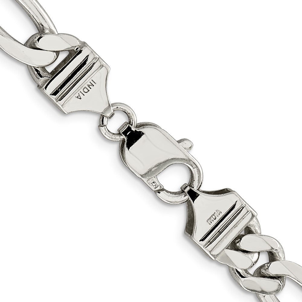 FJC Finejewelers 925 Sterling Silver Figaro Bracelet Chain 8 Inches x 9 mm
