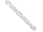 FJC Finejewelers 925 Sterling Silver Figaro Bracelet Chain 8 Inches x 9 mm
