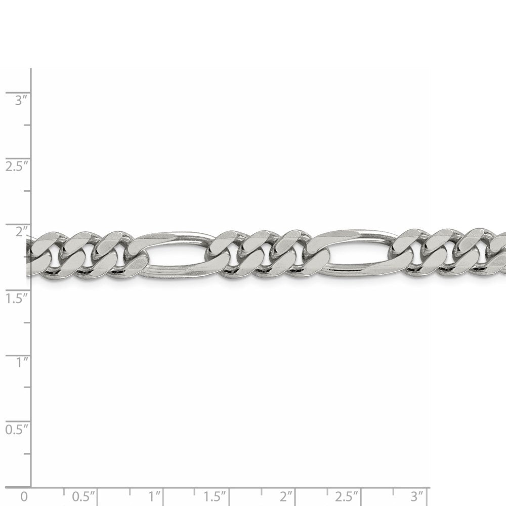 FJC Finejewelers 925 Sterling Silver Figaro Bracelet Chain 9 Inches x 9 mm