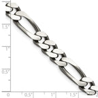 FJC Finejewelers 925 Sterling Silver Antiqued Figaro Chain 20 Inches x 9 mm