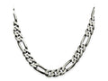 FJC Finejewelers 925 Sterling Silver Antiqued Figaro Chain 20 Inches x 9 mm