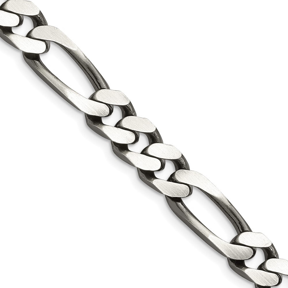FJC Finejewelers 925 Sterling Silver Antiqued 9mm Figaro Chain 22 Inch