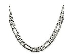 FJC Finejewelers 925 Sterling Silver Antiqued Figaro Chain 28 Inches x 9 mm