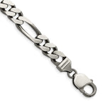 FJC Finejewelers 925 Sterling Silver Antiqued Figaro Bracelet Chain 8 Inches x 9 mm