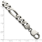 FJC Finejewelers 925 Sterling Silver Antiqued Figaro Bracelet Chain 8 Inches x 9 mm