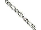 FJC Finejewelers 925 Sterling Silver Antiqued Figaro Bracelet Chain 8 Inches x 9 mm