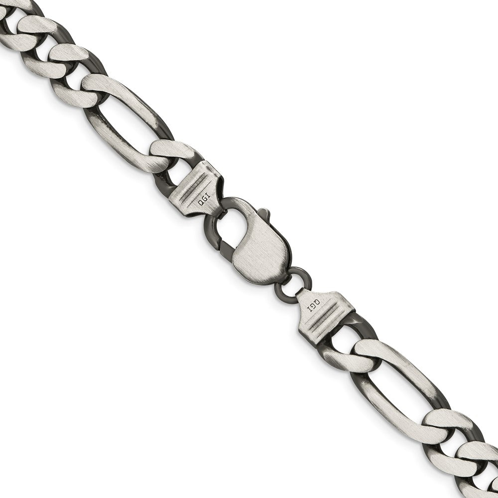 FJC Finejewelers 925 Sterling Silver Antiqued Figaro Chain Bracelet 9 Inches x 9 mm