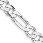 FJC Finejewelers 925 Sterling Silver Rhodium Plated Figaro Chain 24 Inches x 9 mm