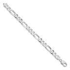 FJC Finejewelers 925 Sterling Silver Rhodium Plated Figaro Chain Bracelet 8 Inches x 9 mm