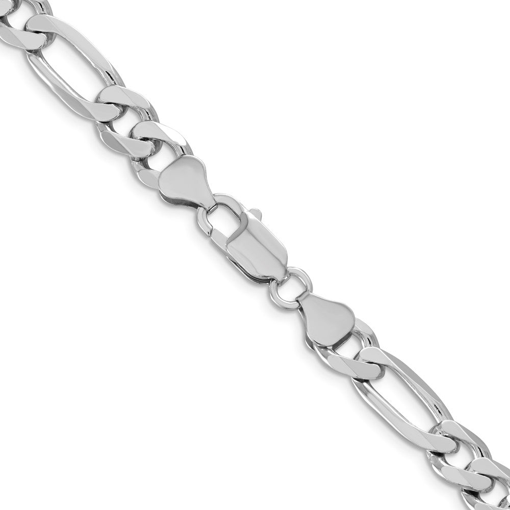 FJC Finejewelers 925 Sterling Silver Rhodium Plated Figaro Chain Bracelet 9 Inches x 9 mm