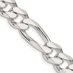 FJC Finejewelers 925 Sterling Silver Figaro Chain 30 Inches x 10.75 mm