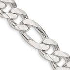 FJC Finejewelers 925 Sterling Silver Figaro Chain Bracelet 10 Inches x 13.5 mm