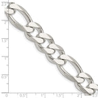 FJC Finejewelers 925 Sterling Silver Figaro Chain 22 Inches x 13.5 mm