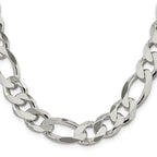 FJC Finejewelers 925 Sterling Silver 13.5mm Figaro 9 Inch Chain Bracelet