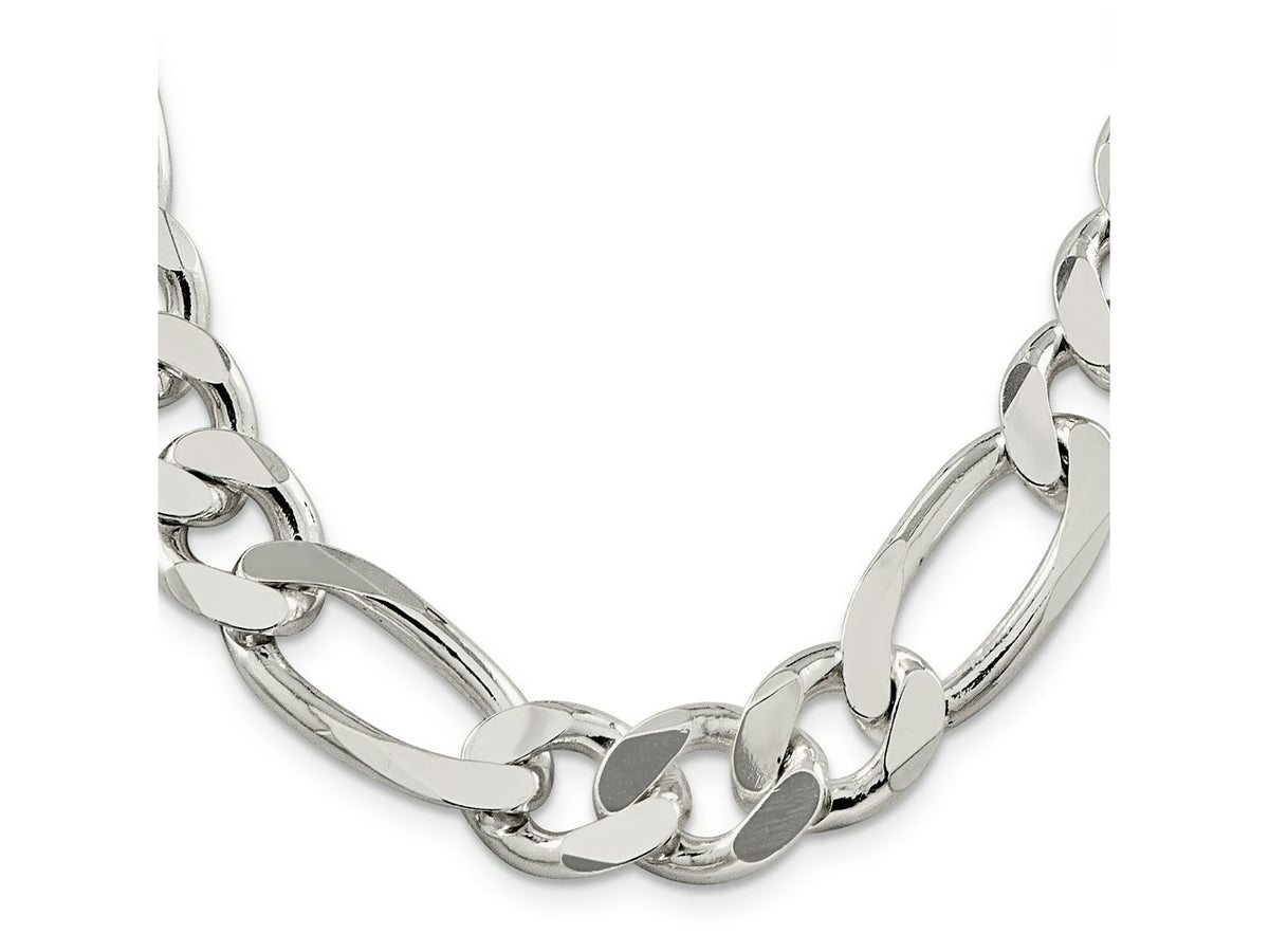 FJC Finejewelers 925 Sterling Silver Figaro Chain 22 Inches x 15 mm