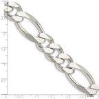 FJC Finejewelers 925 Sterling Silver Figaro Chain 24 Inches x 15 mm