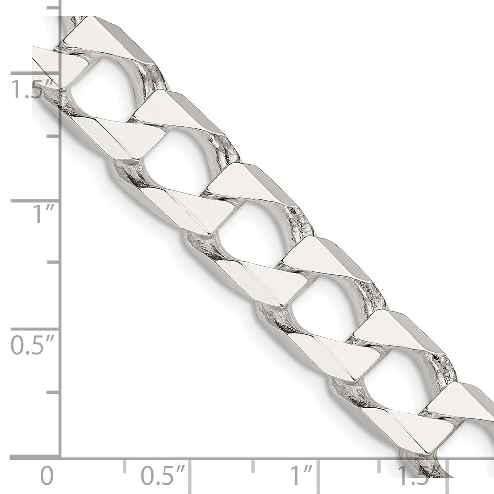FJC Finejewelers 925 Sterling Silver Bright Cut Square Curb Chain 26 Inches x 10.3 mm