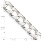 FJC Finejewelers 925 Sterling Silver Bright Cut Square Curb Chain 26 Inches x 10.3 mm